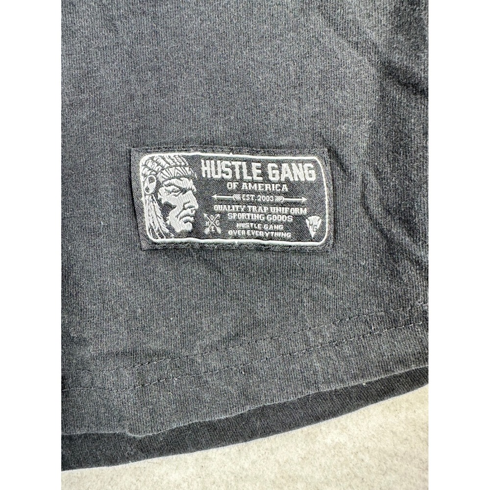 Hustle Gang Mens 2X Black Long Sleeve Graphic Tee Trap Legends Wing Print Shirt - Picture 4 of 8